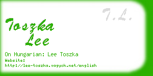 toszka lee business card
